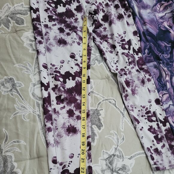 Two Pairs of Legends Workout Polyester-Spandex Leggings Size Medium EUC - Picture 2 of 10